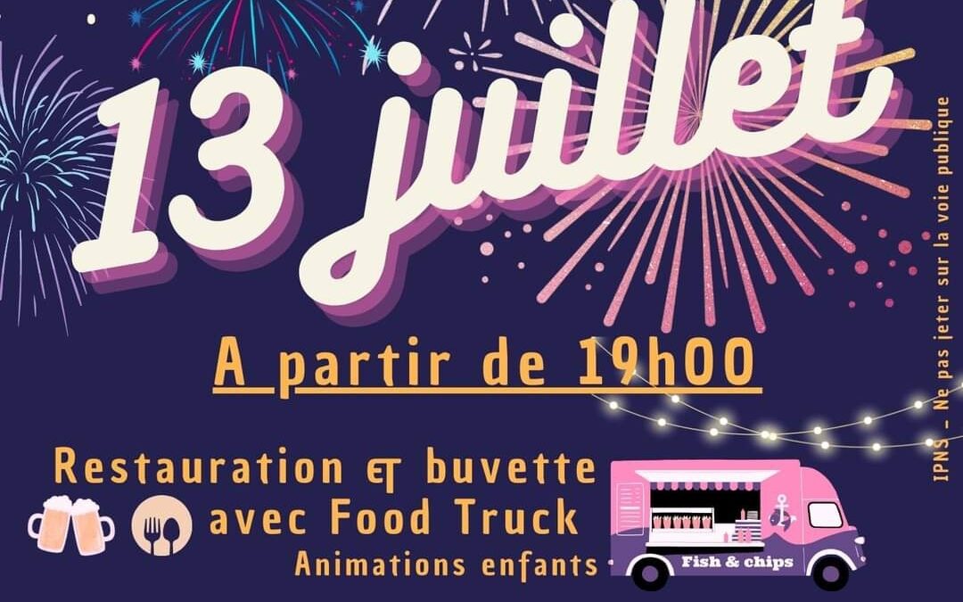 Affiche Feu d'artifice du 13 juillet 2024